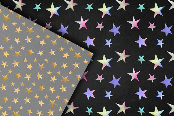 Iridescent Stars in Illustrations - product preview 2