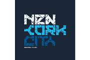 New York City styled vector t-shirt and apparel design, typograp
