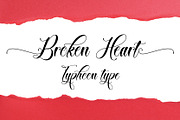 Broken Heart font
