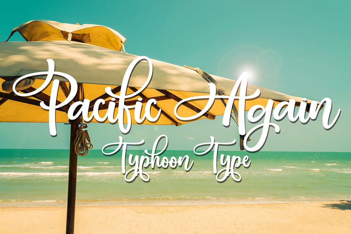 Pacific Again font in Script Fonts - product preview 8