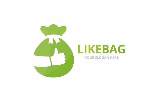 Vector of bag and like logo   in Logo Templates - product preview 1