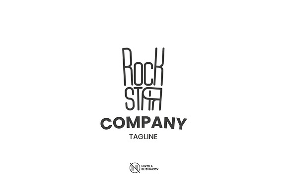 Rock Star Sign Logo in Logo Templates - product preview 1