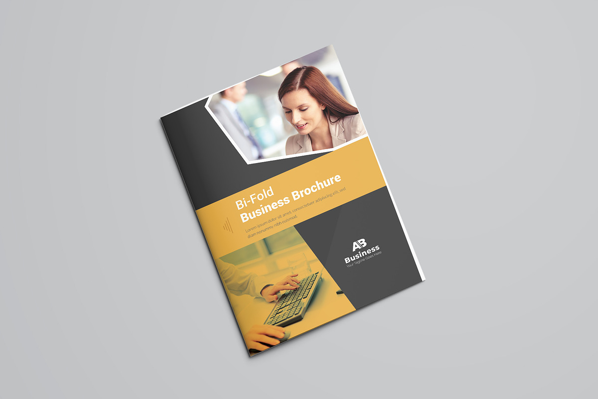 Yellow and Black Bifold Brochure in Brochure Templates - product preview 8