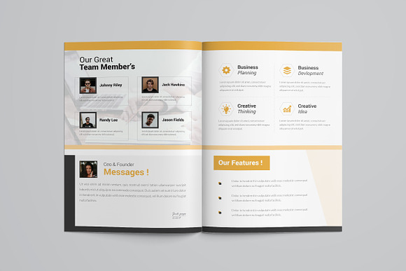 Yellow and Black Bifold Brochure in Brochure Templates - product preview 1