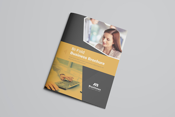 Yellow and Black Bifold Brochure in Brochure Templates - product preview 2