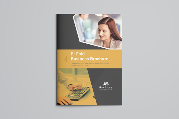 Yellow and Black Bifold Brochure in Brochure Templates - product preview 3