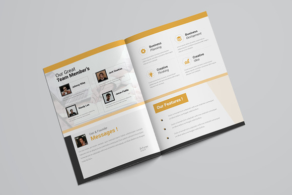 Yellow and Black Bifold Brochure in Brochure Templates - product preview 6