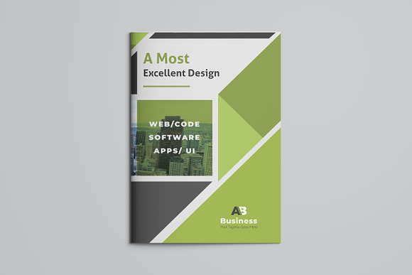 Green Corporate Bifold Brochure in Brochure Templates - product preview 3