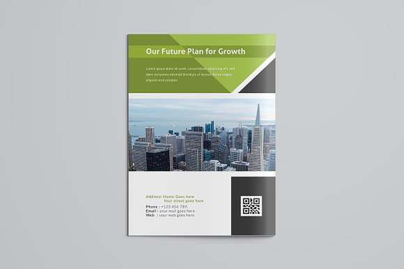Green Corporate Bifold Brochure in Brochure Templates - product preview 4