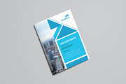 Blue Abstract Bifold Brochure
