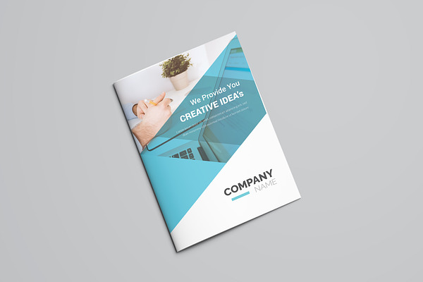 Corporate Blue Bifold Brochure