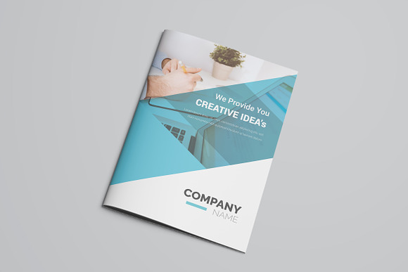 Corporate Blue Bifold Brochure in Brochure Templates - product preview 2