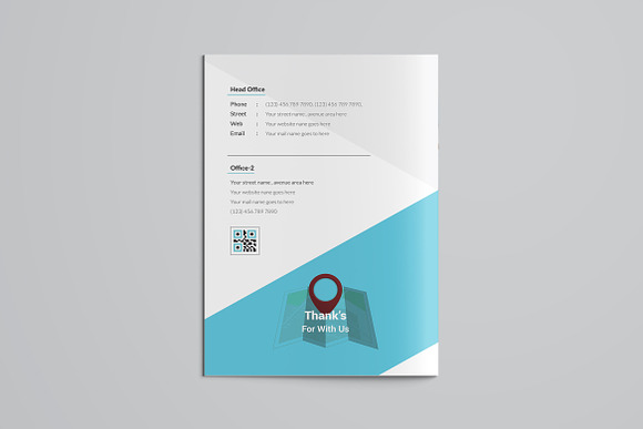 Corporate Blue Bifold Brochure in Brochure Templates - product preview 4