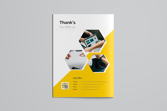 Yellow Business Bifold Brochure in Brochure Templates - product preview 4