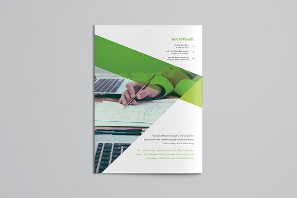 Green Bifold Brochure in Brochure Templates - product preview 4