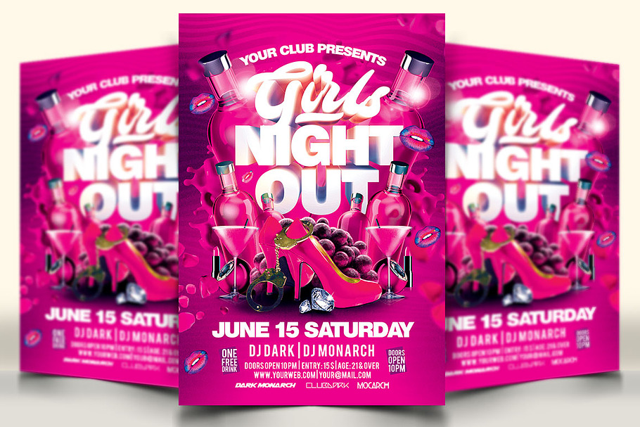 Girls Night Out Flyer in Flyer Templates - product preview 8