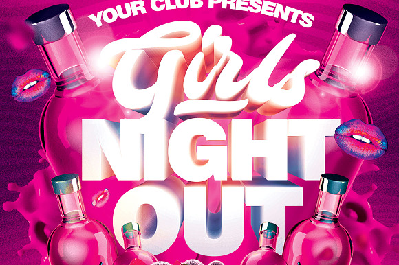 Girls Night Out Flyer in Flyer Templates - product preview 2