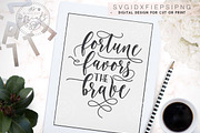Fortune favors the brave SVG DXF EPS