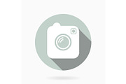 Camera Vector Icon With Flat Design
