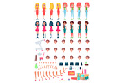 Shopaholic Girls Animated Character Constructor