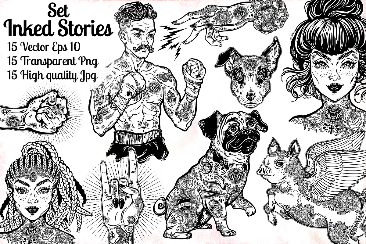 Inked Stories Set in Illustrations - product preview 8