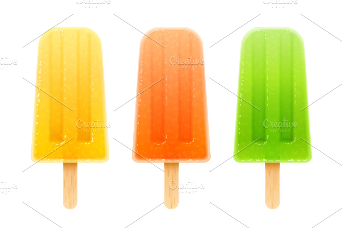Juicy ice cream. Set of summer in Illustrations - product preview 8