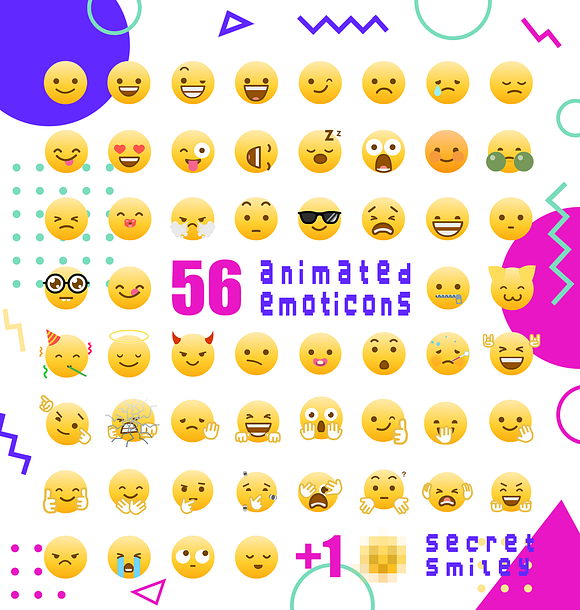 Classic Animated Smileys in Smiley Face Icons - product preview 1