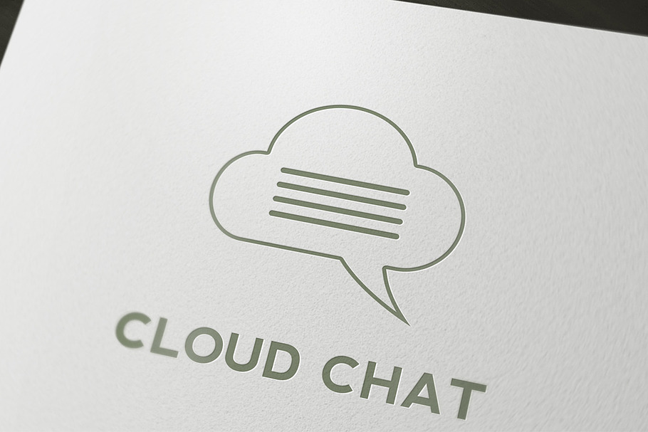 Cloud Chat Logo Template in Logo Templates - product preview 8