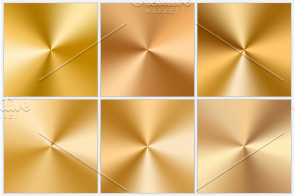 Collection of golden conic gradients