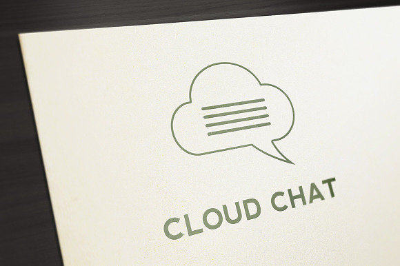 Cloud Chat Logo Template in Logo Templates - product preview 4
