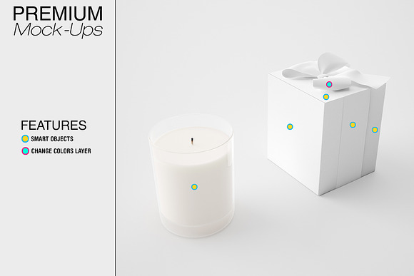 Candle & Gift Box Set in Product Mockups - product preview 4
