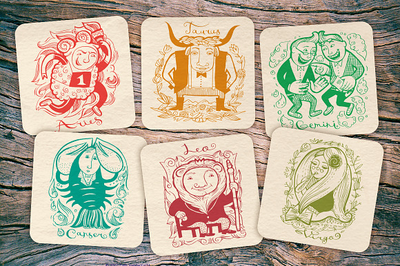 Fanny vintage horoscope in Illustrations - product preview 2