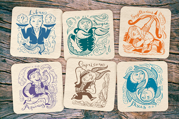 Fanny vintage horoscope in Illustrations - product preview 3