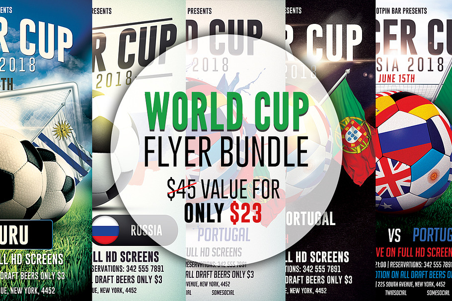 Football World Cup Flyer Bundle