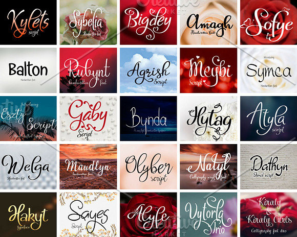 Handwritten font bundle in Fonts - product preview 1