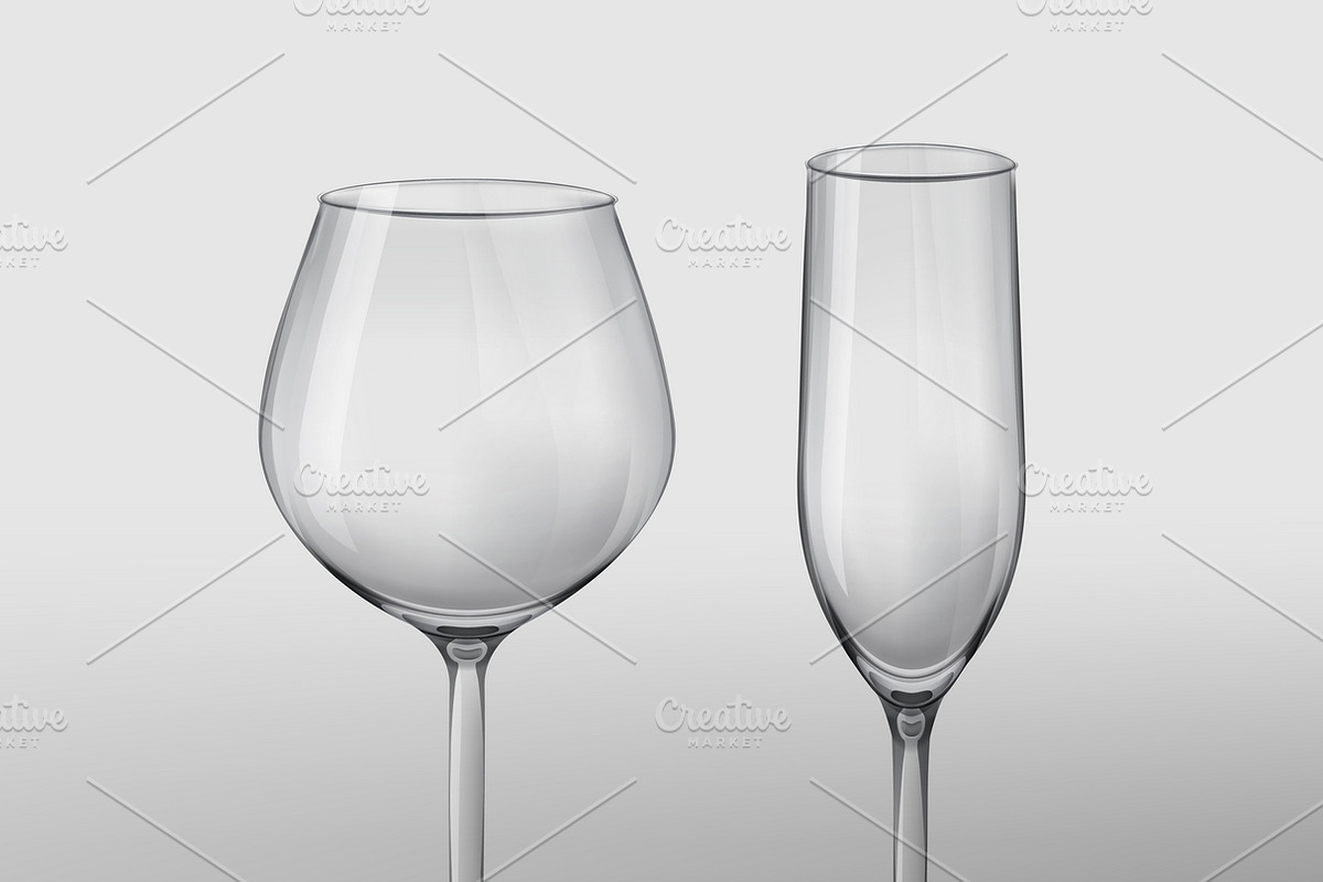 Two types of glasses in Illustrations - product preview 8