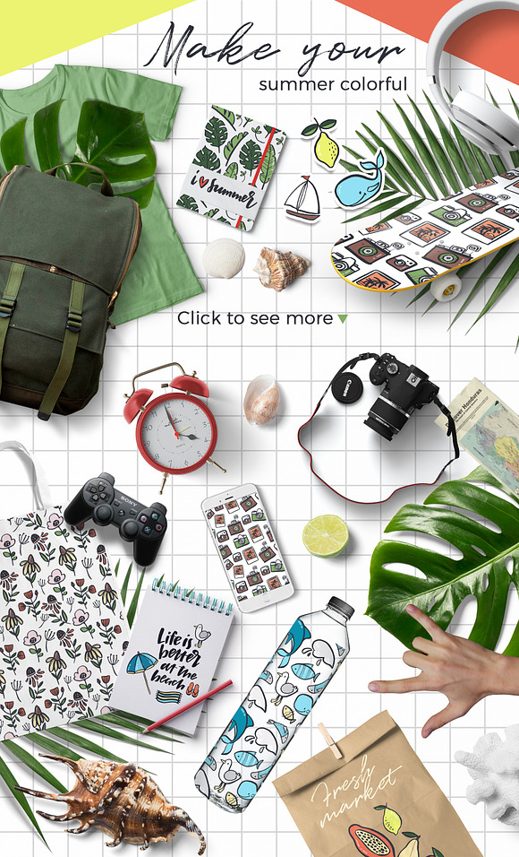 Summer fun - ink design creator in Objects - product preview 4