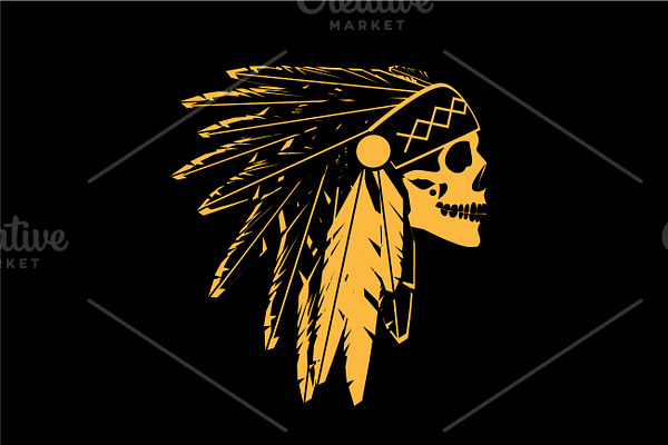 American Indian skull icon