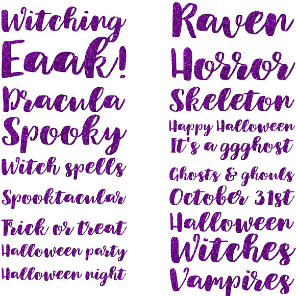 Halloween Word Art in Illustrations - product preview 1