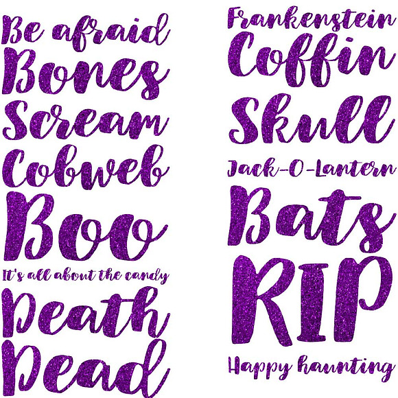 Halloween Word Art in Illustrations - product preview 3