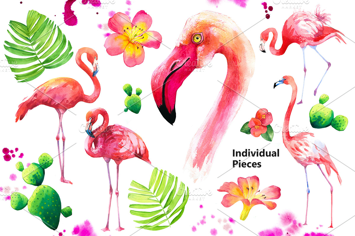 Hello, Flamingos! in Illustrations - product preview 8