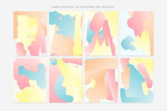 Simple Bounce 20 Pastel Backgrounds in Illustrations - product preview 1