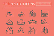 Cabin & Tent Icons