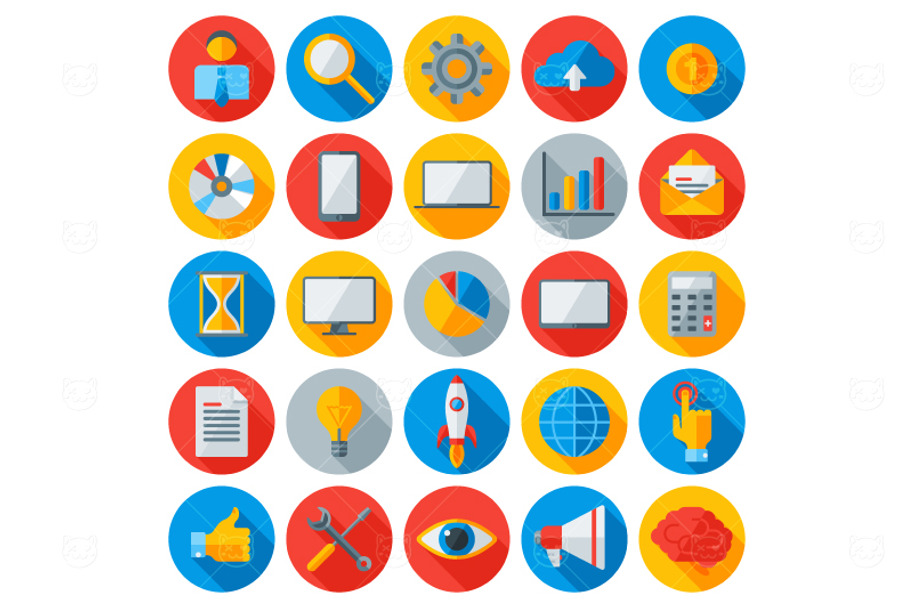 25 Business Icons 3 Styles