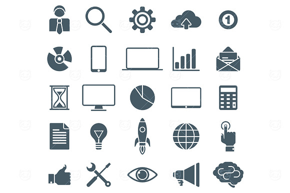 25 Business Icons 3 Styles in Graphics - product preview 1