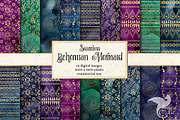 Bohemian Mermaid Digital Paper