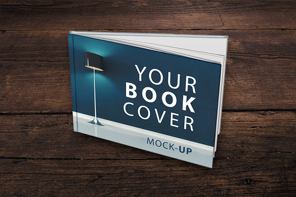Sale - Landscape Book Cover Mockup in Print Mockups - product preview 1