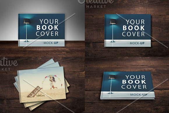 Sale - Landscape Book Cover Mockup in Print Mockups - product preview 4