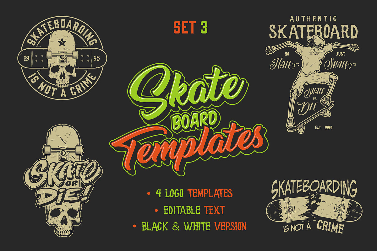 Skateboard templates in Templates - product preview 8
