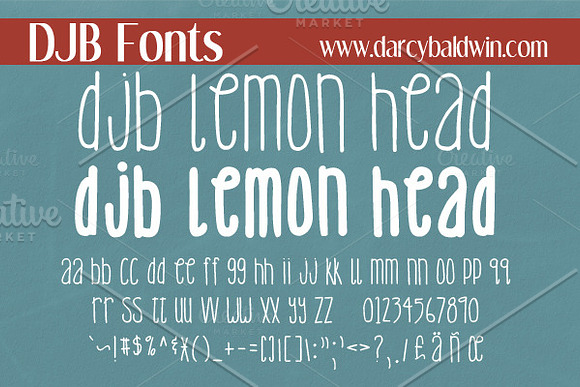 DJB Lemon Head Font in Display Fonts - product preview 1